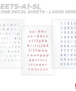 CRB All-in-One Number & Alphabet Rod Decal Kit - Peel & Stick Letters Supplies