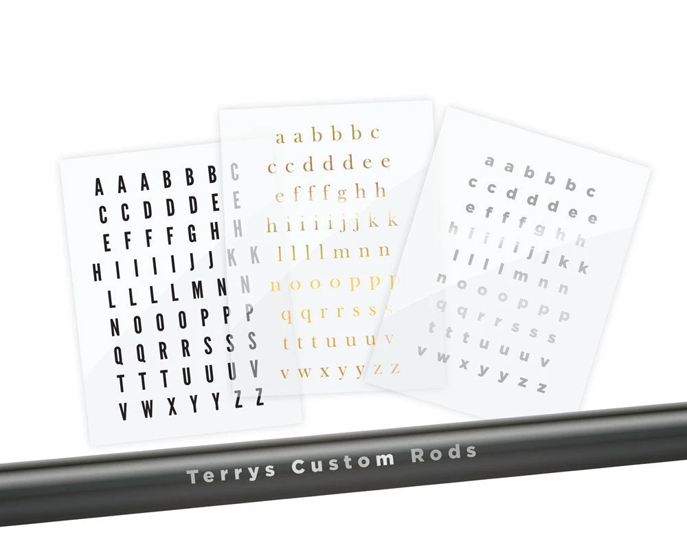 CRB Alphabet Rod Decals - Peel & Stick Letters 3 CRB Alphabet Rod Decals - Peel & Stick Letters