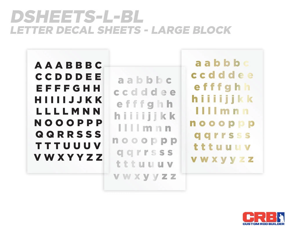 CRB Alphabet Rod Decals - Peel & Stick Letters 6 CRB Alphabet Rod Decals - Peel & Stick Letters