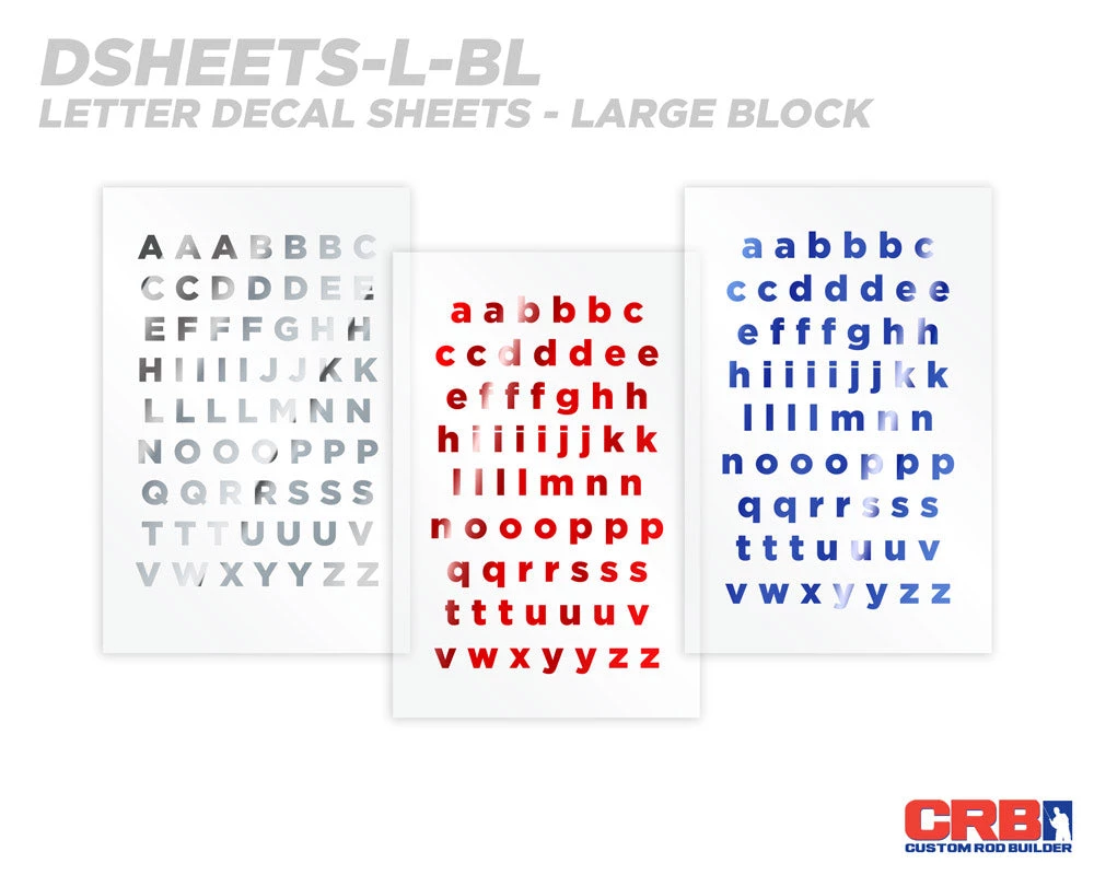 CRB Alphabet Rod Decals - Peel & Stick Letters 7 CRB Alphabet Rod Decals - Peel & Stick Letters