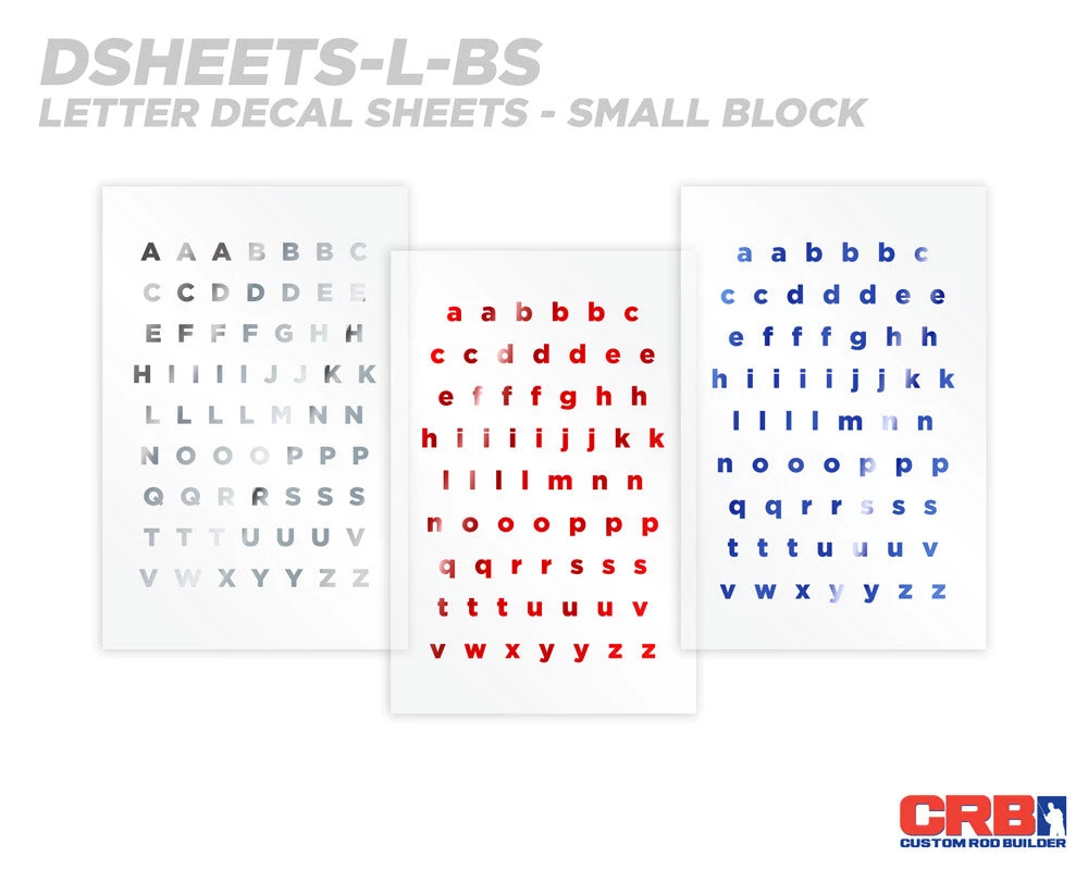 CRB Alphabet Rod Decals - Peel & Stick Letters 9 CRB Alphabet Rod Decals - Peel & Stick Letters