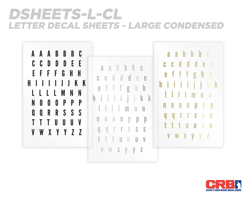 CRB Alphabet Rod Decals - Peel & Stick Letters 10 CRB Alphabet Rod Decals - Peel & Stick Letters
