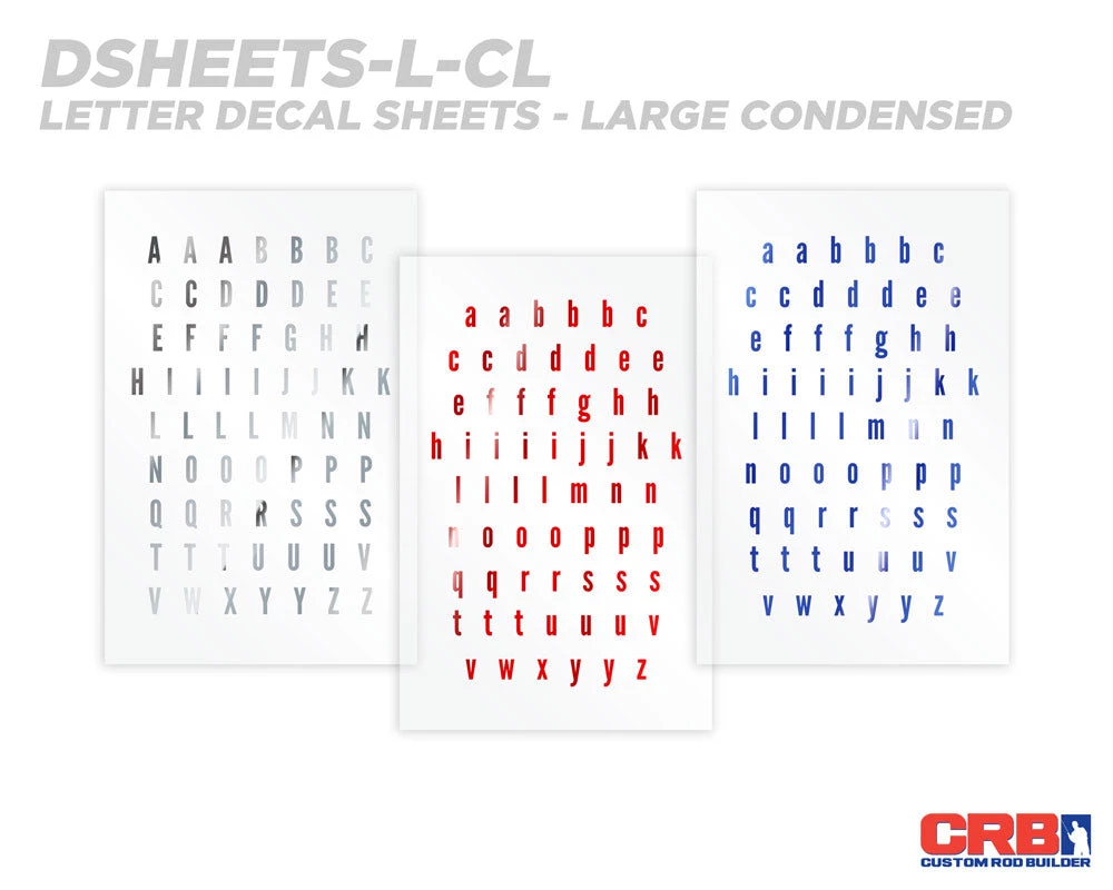 CRB Alphabet Rod Decals - Peel & Stick Letters 11 CRB Alphabet Rod Decals - Peel & Stick Letters
