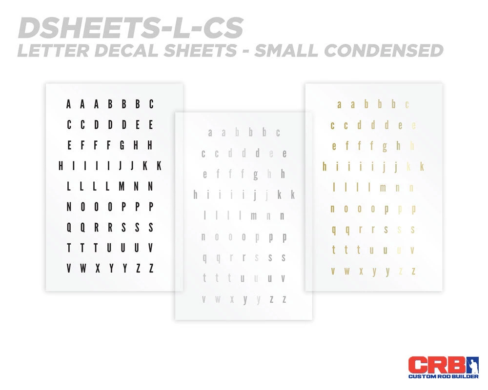 CRB Alphabet Rod Decals - Peel & Stick Letters 12 CRB Alphabet Rod Decals - Peel & Stick Letters