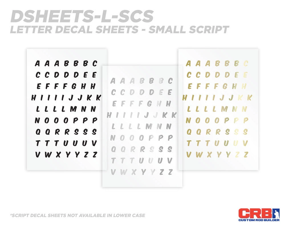 CRB Alphabet Rod Decals - Peel & Stick Letters 4 CRB Alphabet Rod Decals - Peel & Stick Letters