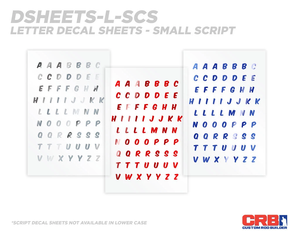 CRB Alphabet Rod Decals - Peel & Stick Letters 5 CRB Alphabet Rod Decals - Peel & Stick Letters