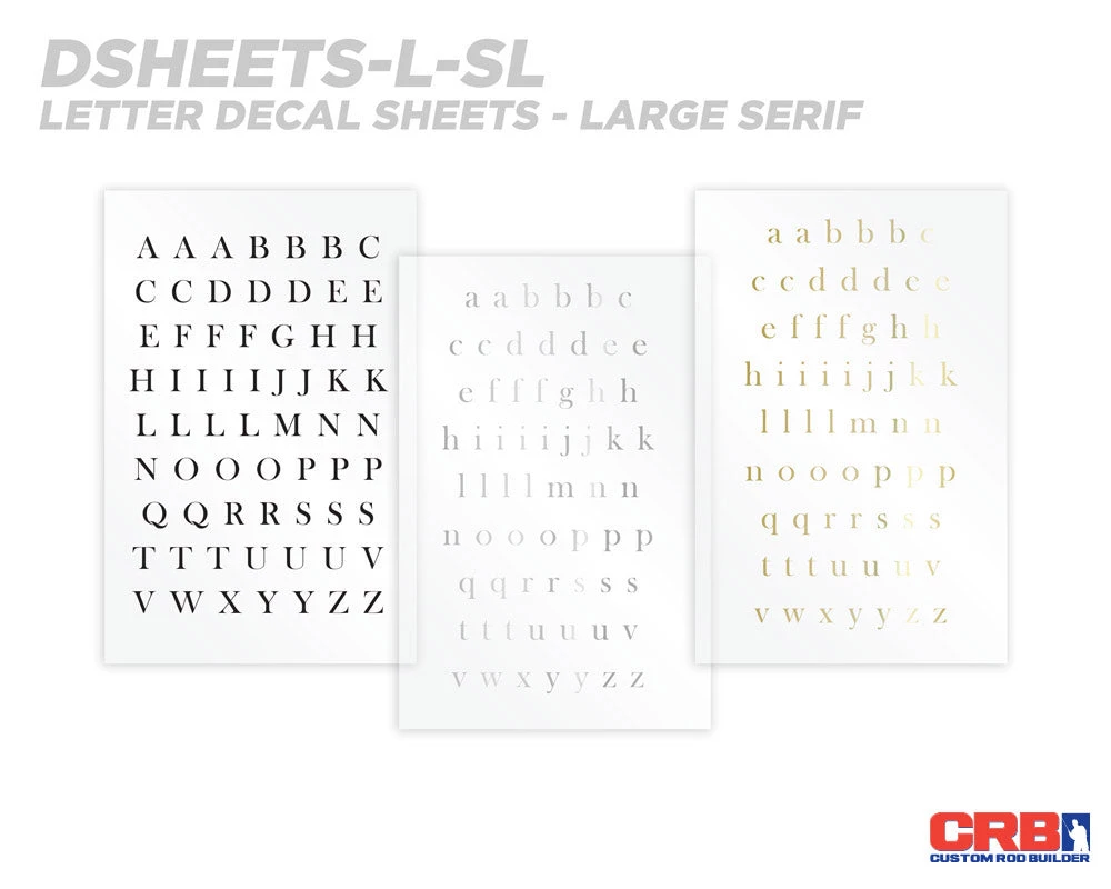 CRB Alphabet Rod Decals - Peel & Stick Letters 16 CRB Alphabet Rod Decals - Peel & Stick Letters