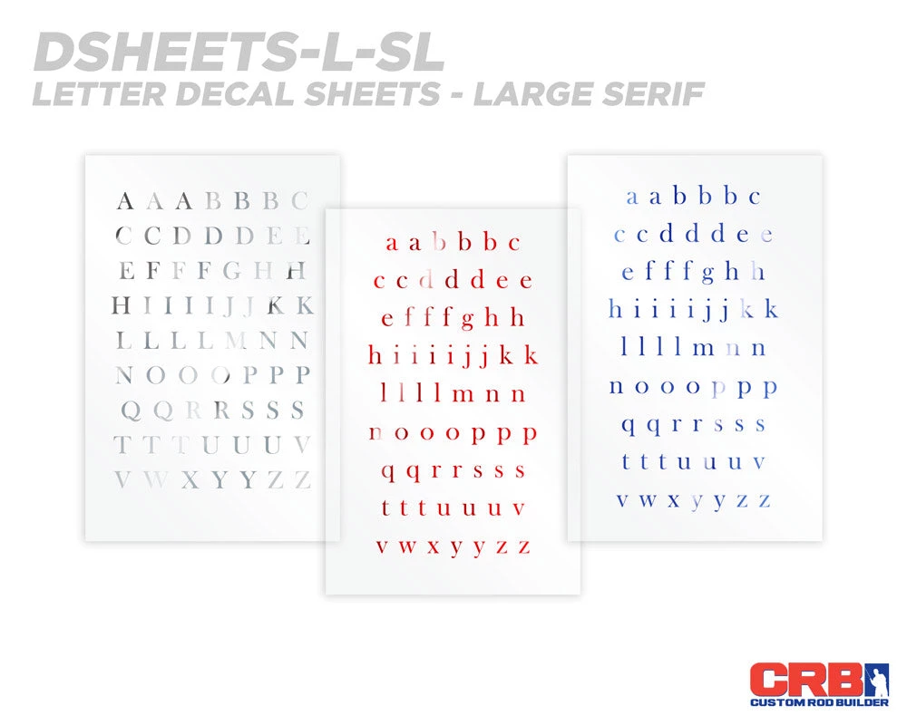 CRB Alphabet Rod Decals - Peel & Stick Letters 17 CRB Alphabet Rod Decals - Peel & Stick Letters
