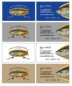 Mud Hole Custom Business Cards: Bamboo Frame With Crossing Rods Gear