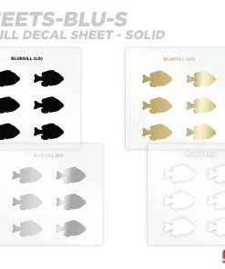 CRB Bluegill Silhouette Rod Decals - Peel & Stick