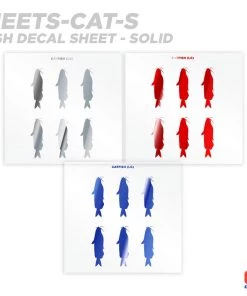 CRB Catfish Silhouette Rod Decals - Peel & Stick Supplies