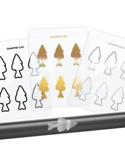 CRB Crappie Silhouette Rod Decals - Peel & Stick