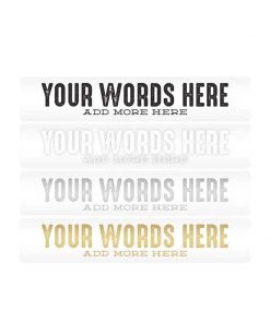Mud Hole Customizable Designer Rod Decals - Letterpress