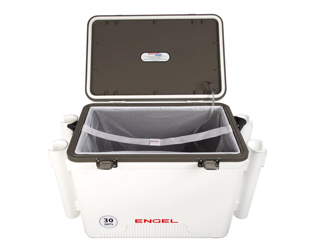 Engel USA Gear Engel 30QT Live Bait Dry Box/Cooler W/ Rod Holders 5 Engel USA Gear Engel 30QT Live Bait Dry Box/Cooler W/ Rod Holders