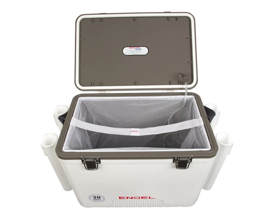 Engel USA Gear Engel 30QT Live Bait Dry Box/Cooler W/ Rod Holders 6 Engel USA Gear Engel 30QT Live Bait Dry Box/Cooler W/ Rod Holders