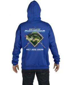 Mud Hole Gear Custom Hoodie: Largemouth Bass Chasing Lure