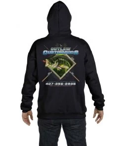 Mud Hole Gear Custom Hoodie: Largemouth Bass Chasing Lure