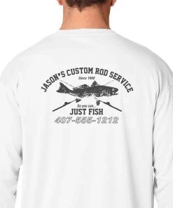Mud Hole Gear Long-Sleeve Mesh Performance Tee: Vintage Distressed Fish And Rods