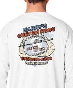 Mud Hole Gear Custom Long-Sleeve Mesh Performance Tee: Shark Jaws