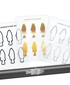 CRB Largemouth Bass Silhouette Rod Decals - Peel & Stick Supplies