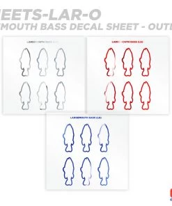 CRB Largemouth Bass Silhouette Rod Decals - Peel & Stick Supplies