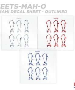 CRB Mahi Mahi Silhouette Rod Decals - Peel & Stick Supplies