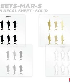 CRB Marlin Silhouette Rod Decals - Peel & Stick Supplies