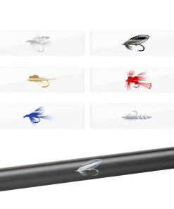 CRB Supplies Monochrome Fly Pattern Rod Decals