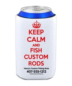 Mud Hole Personalized Can Koozie 018 Keep Calm And Fish Custom Rods
