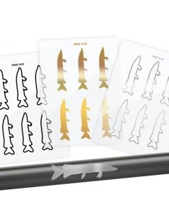 CRB Pike Silhouette Rod Decals - Peel & Stick