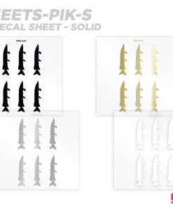 CRB Pike Silhouette Rod Decals - Peel & Stick