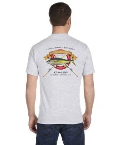 Mud Hole Custom T-Shirt: Life Ring With Crossing Rods Gear