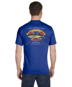 Mud Hole Custom T-Shirt: Life Ring With Crossing Rods Gear