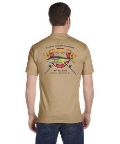 Mud Hole Custom T-Shirt: Life Ring With Crossing Rods Gear
