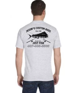 Mud Hole Custom T-Shirt: Vintage Distressed Fish And Rods Gear
