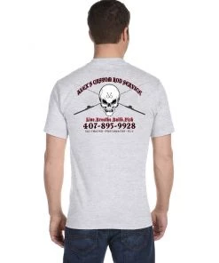 Mud Hole Custom T-Shirt: Skull With Crossing Rods Gear