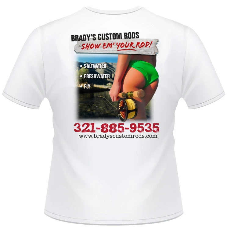 Mud Hole Gear Custom T-Shirt: Show 'Em Your Rod (Female Fly Angler) 3 Mud Hole Gear Custom T-Shirt: Show 'Em Your Rod (Female Fly Angler)