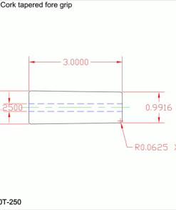 CRB Tapered Cork Foregrip - 3" Super Grade