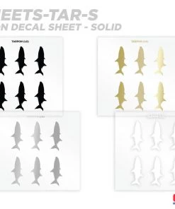 CRB Supplies Tarpon Silhouette Rod Decals - Peel & Stick
