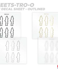 CRB Trout Silhouette Rod Decals - Peel & Stick