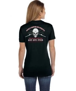 Mud Hole Women's Custom T-Shirt: Skull With Crossing Rods Gear 14 Mud Hole Women's Custom T-Shirt: Skull With Crossing Rods Gear