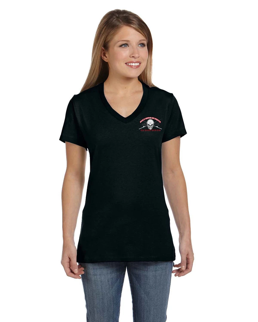 Mud Hole Women's Custom T-Shirt: Skull With Crossing Rods Gear 9 Mud Hole Women's Custom T-Shirt: Skull With Crossing Rods Gear