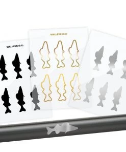 CRB Supplies Walleye Silhouette Rod Decals - Peel & Stick