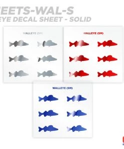 CRB Supplies Walleye Silhouette Rod Decals - Peel & Stick